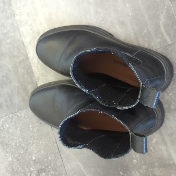 Lucky Brand Ellerey Chunky Chelsea Boot Black 6.5 streetwear casual punk hip - Picture 7 of 12